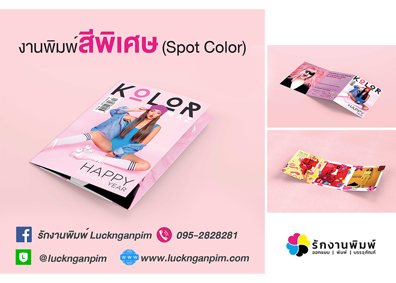งานพิมพ์ - ยกระดับงานพิมพ์โบรชัวร์ด้วยเครื่องพิมพ์ Digital 5 สี สีชมพูพิเศษ